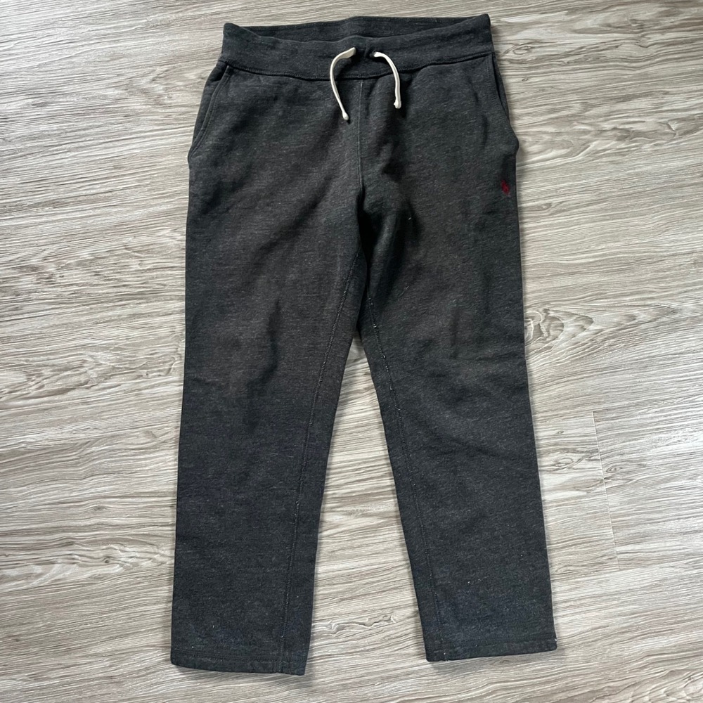 Polo Ralph Lauren Mens XS Charcoal Gray Fleece Sweatpants Joggers Pony Logo
